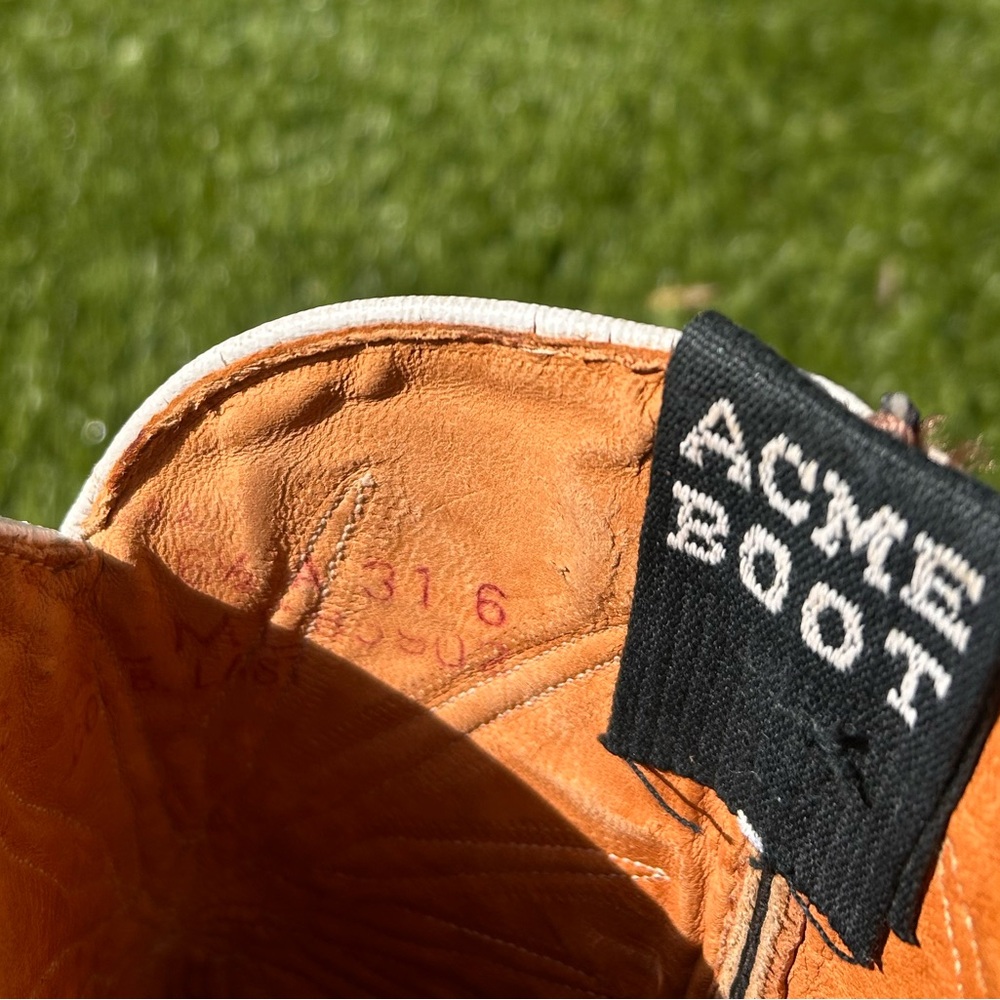 ACME Black and Gold Cowboy Boots - Picture 6 of 7